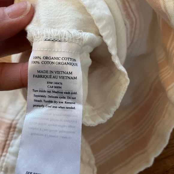 Faherty Isha Striped Sleeveless Organic Cotton Shift Dress, XS - Picture 10 of 10